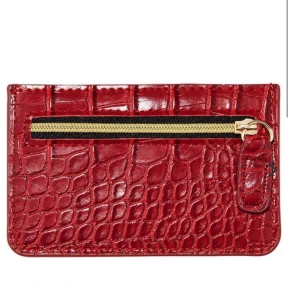 NWT B-Low The Belt Vegan Leather Croc Card Holder - Picture 2 of 5